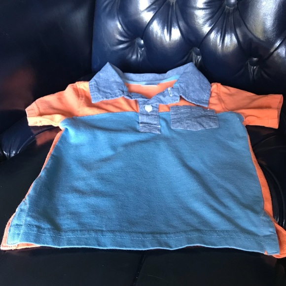 Gymboree Rock the Waves Chambray Color block Polo - Picture 3 of 5